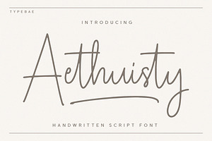 Aethuisty Handwritten Script Font