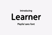 Learner - Sans serif, a Sans Serif Font by Sk designs (Thumbnail 1 of 6)