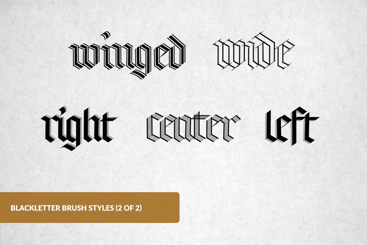 Pro Blackletter Procreate Brushes, a Brush Add-On by Jake Rainis (Photo 3 of 7)