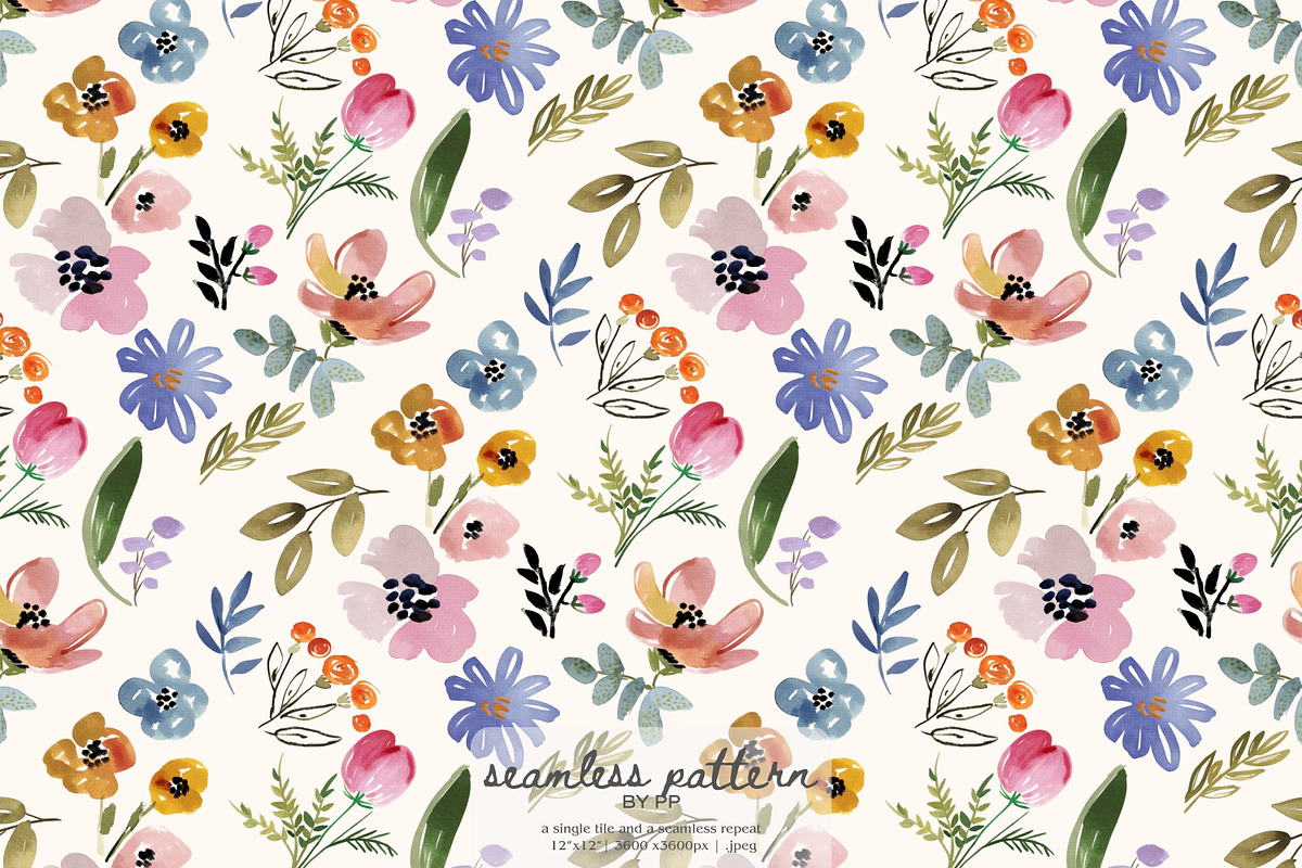 Ditsy floral seamless pattern, a Pattern Graphic by Pink Studio Art (Photo 1 of 4)