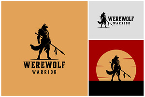 Wolf Warrior Werewolf Spear Logo, a Branding & Logo Template by Enola99d