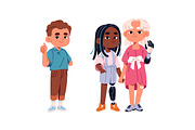 Diverse kids with disabilities set, a Person Illustration by PaperTrident (Thumbnail 8 of 10)