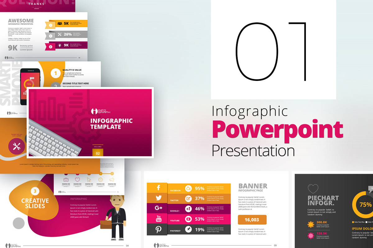 Minimal Infographic PPTX Bundle preview 2