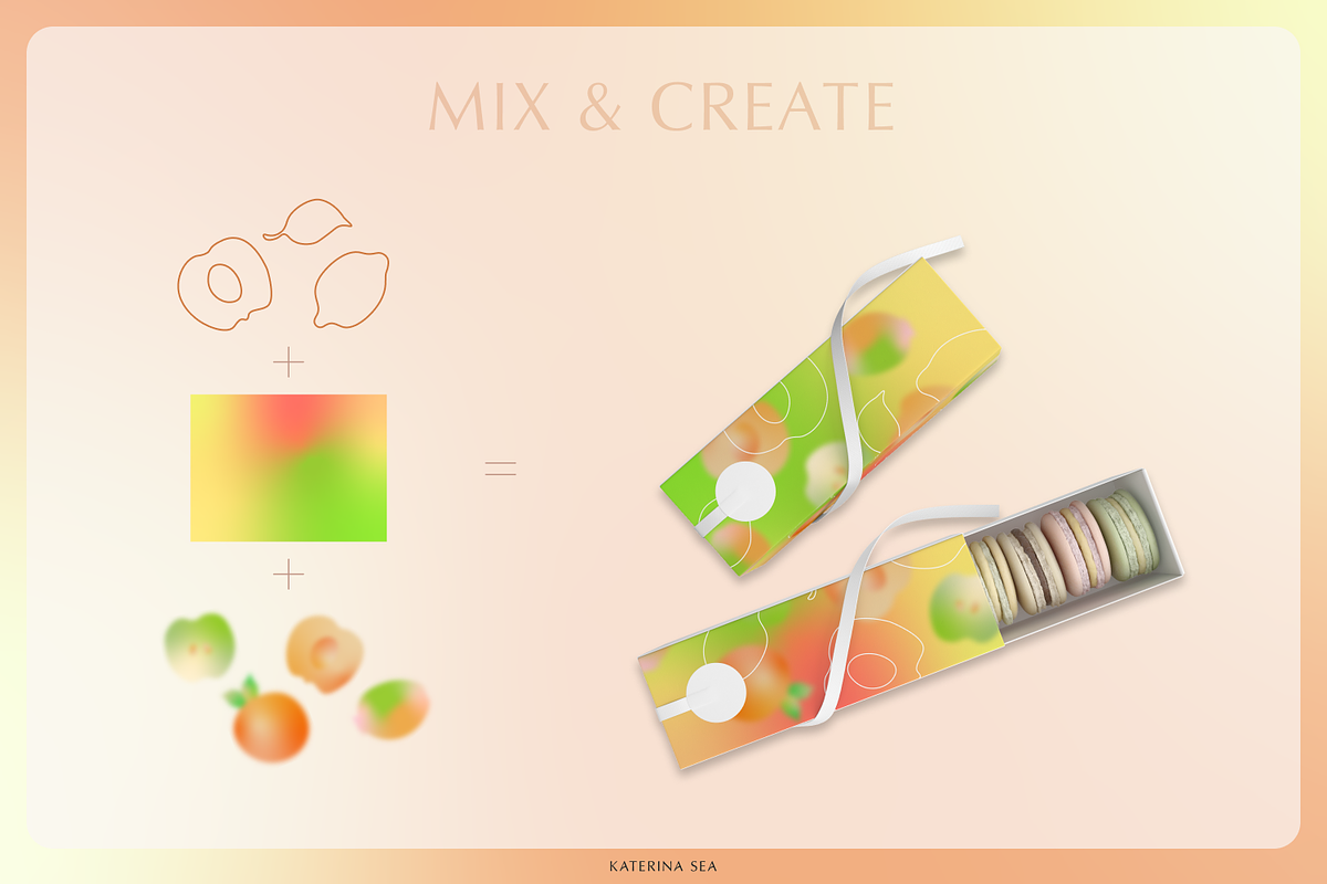 Fruit gradients & elements, a Texture Graphic by Katerina.Sea.Design (Photo 7 of 10)