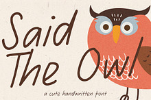 Said The Owl Casual Handwriting