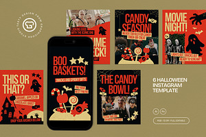 Halloween Instagram Template, a Social Media Template by graphicook