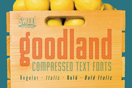 Goodland Compressed Text retro font