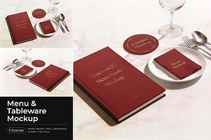 Menu & Tableware Mockup, a Product Mockup by Pitchlook.Studio