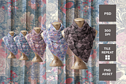 PORCELAIN FLORA, a Pattern Graphic by rumacorakstudio (Thumbnail 6 of 6)
