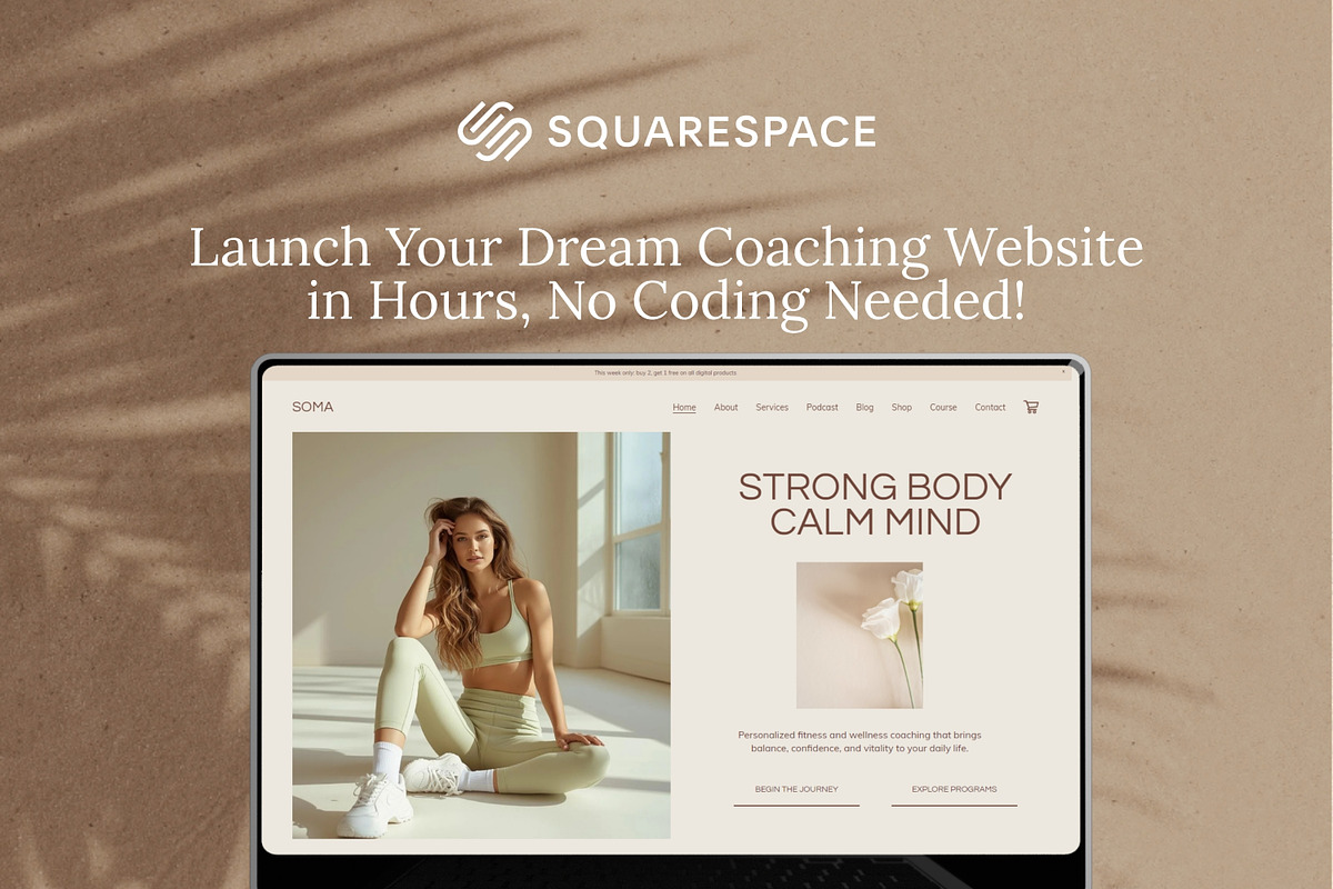 Squarespace Template Fitness Coaches, a Squarespace Template by Sofia Designs (Photo 4 of 9)