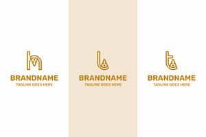 Letter H L T Pizza Line Logo Set, a Branding & Logo Template by Pray Art Design Studio