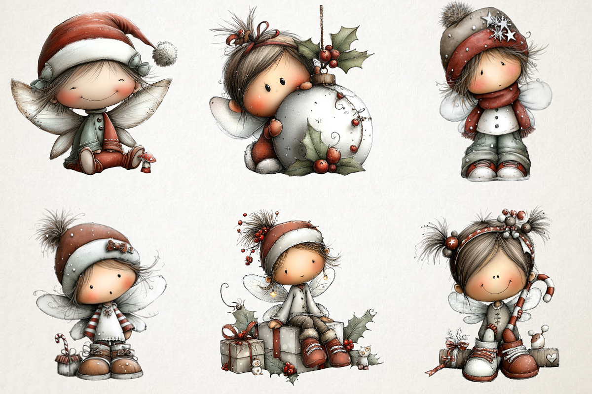 Christmas Holiday Fairy Clipart, an Illustration by RobertsArt (Photo 3 of 5)