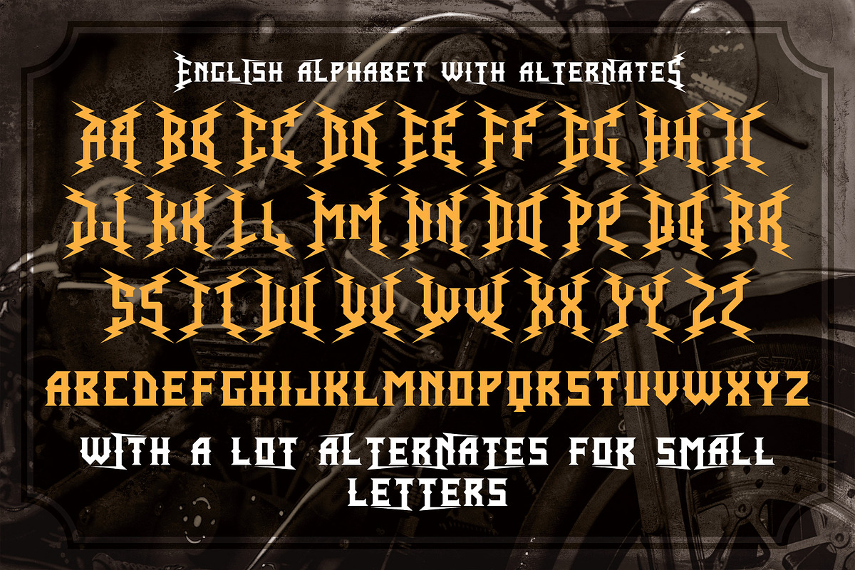 Biker Legion - Retro Label Font, a Blackletter Font by JumboDesign (Photo 3 of 5)