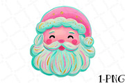 Cute Retro Christmas Santa Face Desi, an Illustration by DreamPrint404 (Thumbnail 1 of 7)
