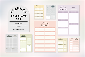 Colorful Planner Template Set