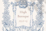 High Baroque Frames Png Eps Svg, a Decorative Illustration by Ekaproeka (Thumbnail 1 of 6)