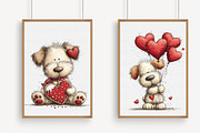 Whimsical Valentine Dog Clipart, an Illustration by Libby Wishes (Thumbnail 6 of 7)