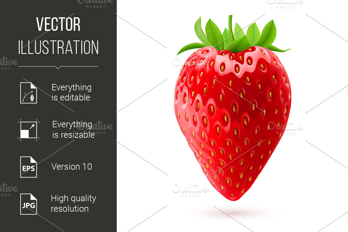 Appetizing strawberry, a Graphic by DvargShop