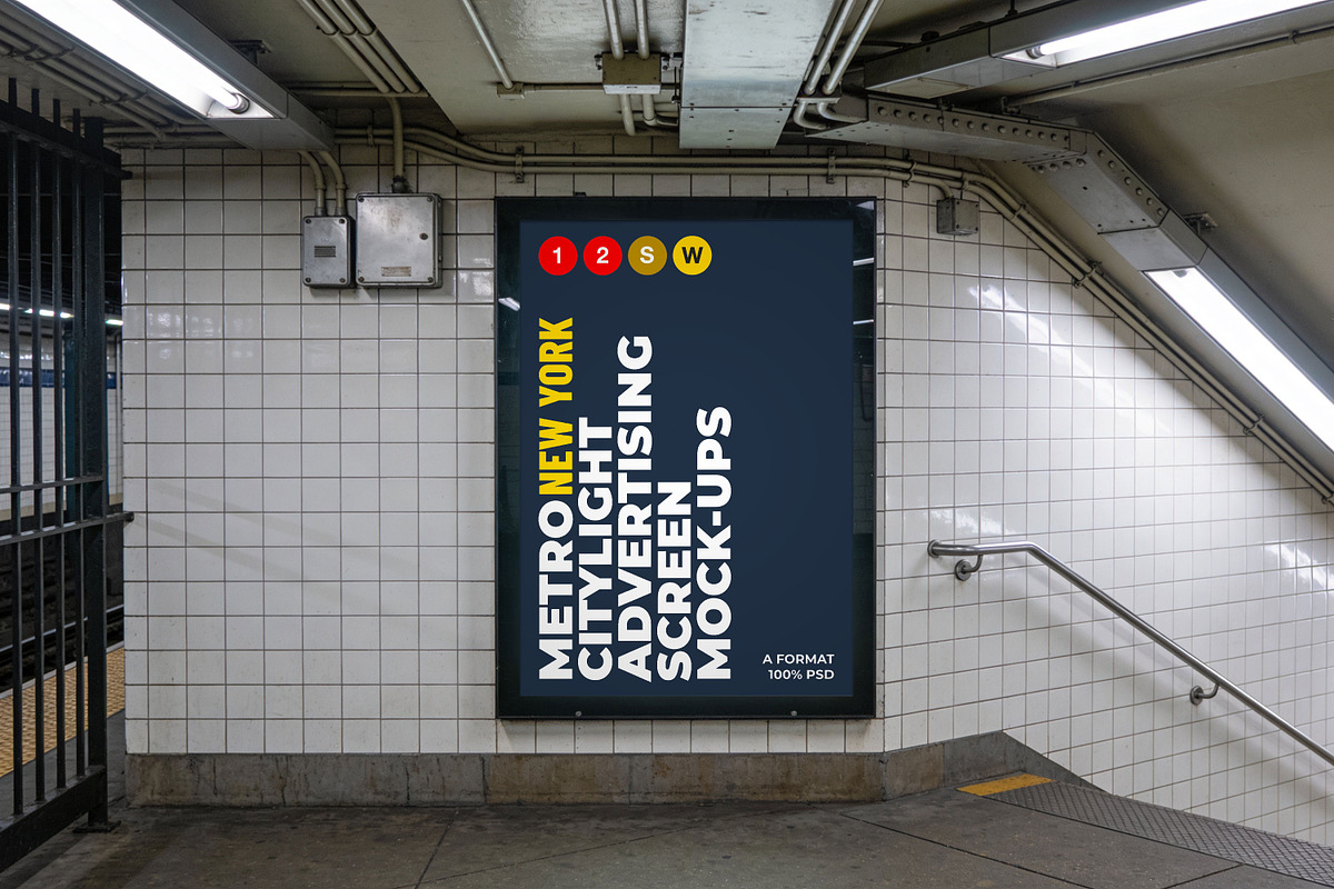 New York Metro Ad Screen Mock-Up 1, an Advertising Mockup by Graphic Shelter (Photo 4 of 8)