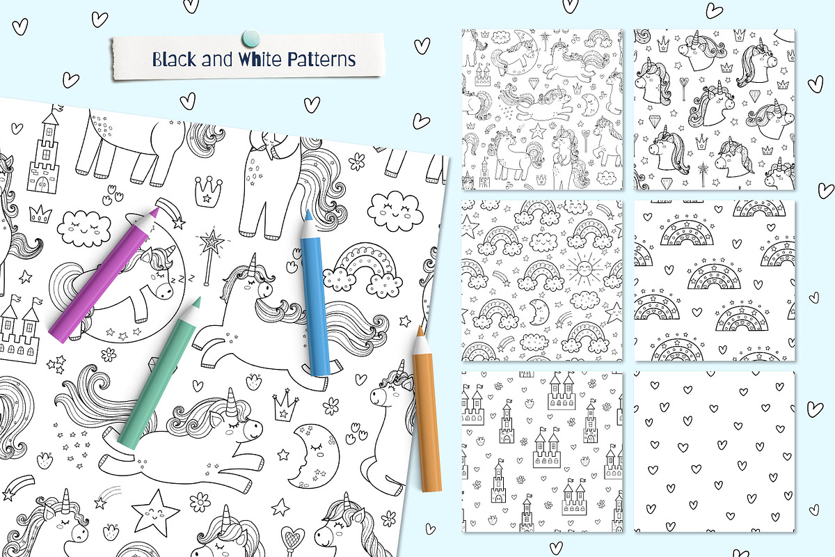 Unicorns Clipart Collection, an Animal Illustration by Gulnara Sabirova (Photo 11 of 20)