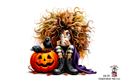 Spooky Halloween Girls PNG Bundle, a Graphic by Rina Akther (Thumbnail 10 of 11)