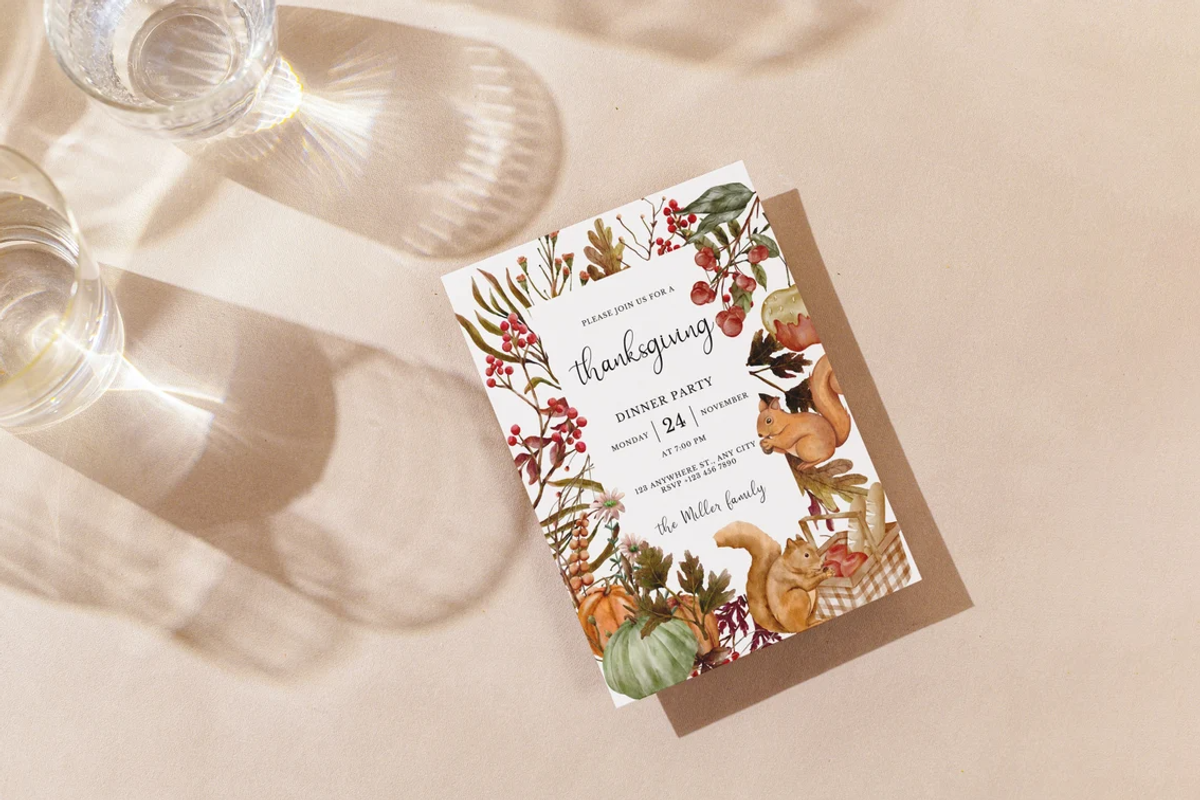 Editable Thanksgiving Invitation, an Invitation Template by ForeverPrint (Photo 5 of 6)