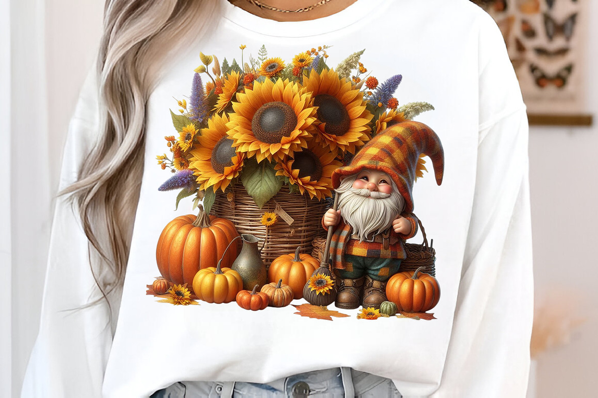 Watercolor Sunflower Gnomes Clipart, a Transportation Illustration by SinaCreation (Photo 4 of 9)