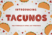 Tacunos - Food Display Fonts, a Font by Patria Ari (P4tcreativa) (Thumbnail 1 of 7)