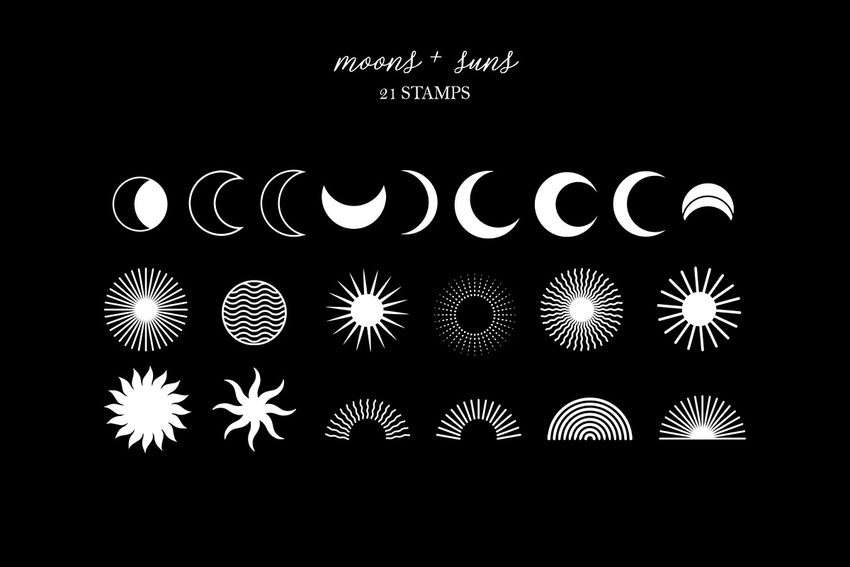 80 Celestial Procreate Stamp Brushes, a Brush Add-On by BrushBoy (Photo 3 of 7)