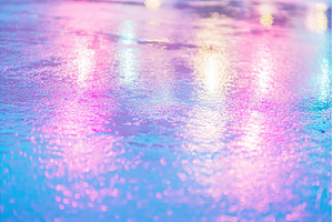 Blurred Street Reflections with Pink, an Abstract Photo by Lermont51