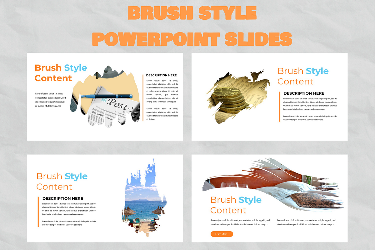 20 Brush Style PowerPoint Slides, a Presentation Template by Local Marketing Templates (Photo 4 of 6)
