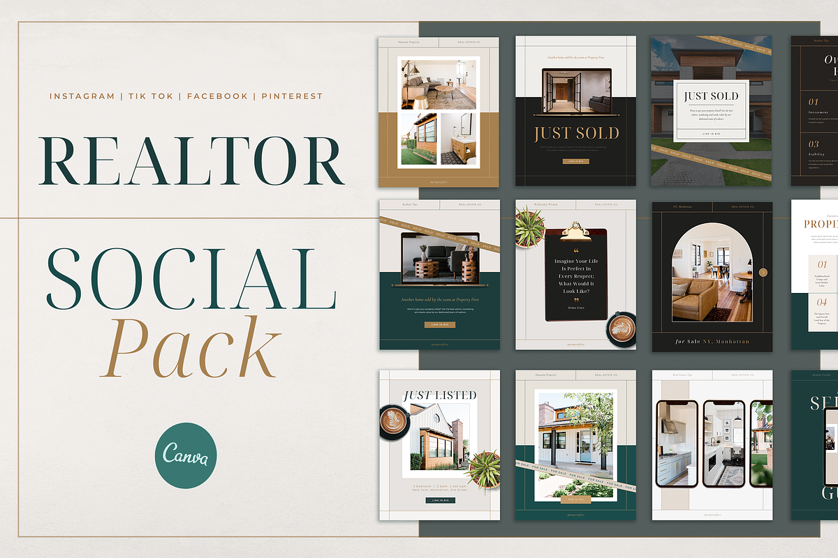 Real Estate Social Media | Canva, a Social Media Template by Marigold Studios (Photo 1 of 9)
