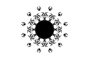 Black and White Mandala Patterns Set, a Decorative Illustration by NJ Himel (Thumbnail 64 of 101)