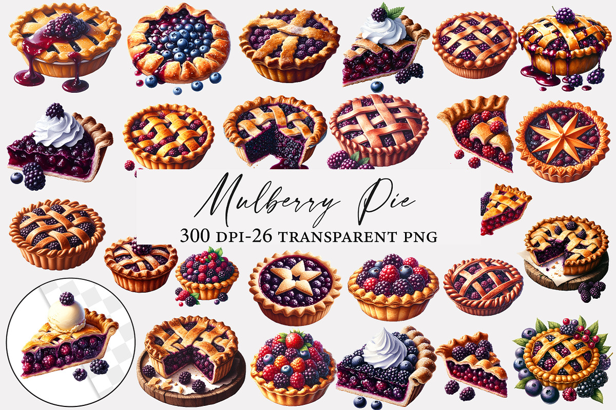 Mulberry Pie Clipart, an Illustration by Designworld (Photo 1 of 5)