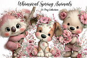 Whimsical Spring Animals Clipart, an Animal Illustration by DreamCafeArt (Thumbnail 1 of 7)