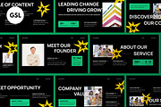 Black Green Pitch Deck Google Slide, a Presentation Template by graphicook (Thumbnail 1 of 5)