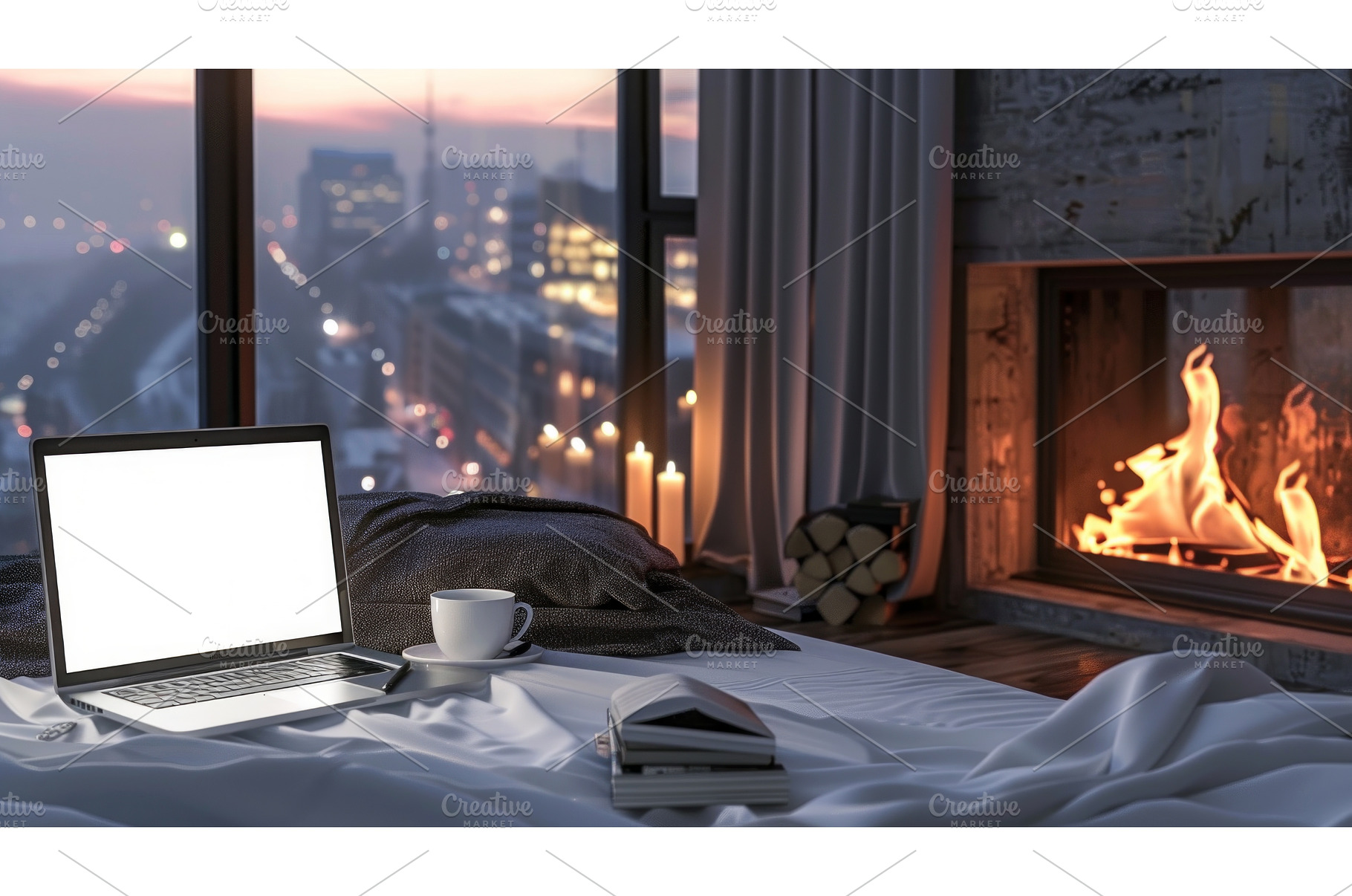 winter time, modern hotel interior, a Technology Photo by Neirfy