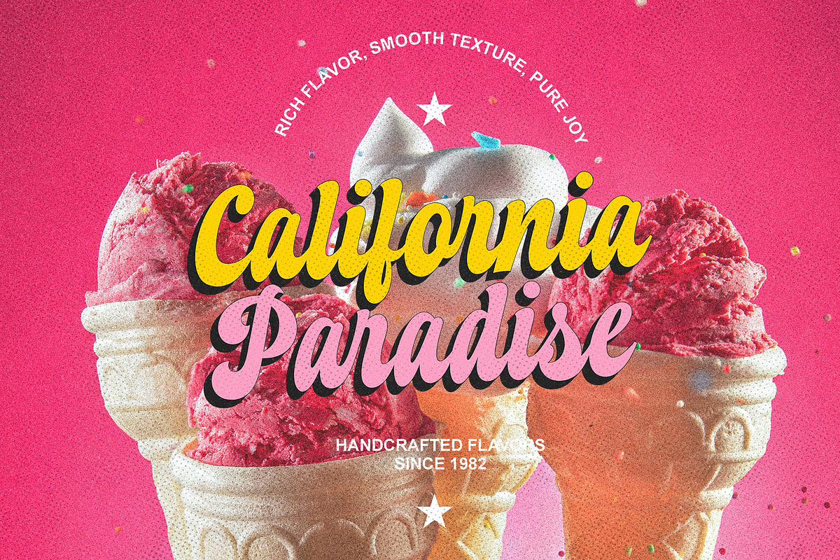 Duckin – Funky Retro Script, a Script Font by Four Lines Std. (Photo 8 of 10)