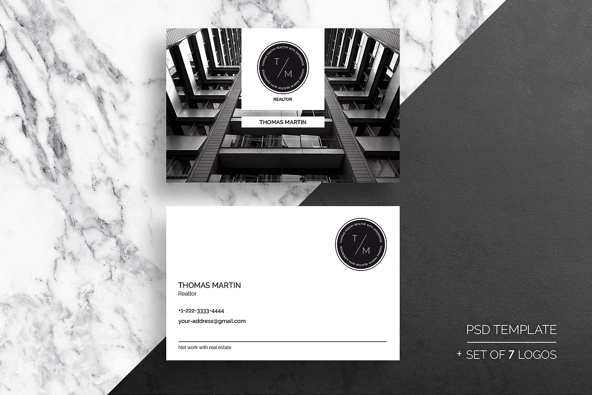A solid business card of a realtor, a Business Card Template by ARg Design (Photo 1 of 5)