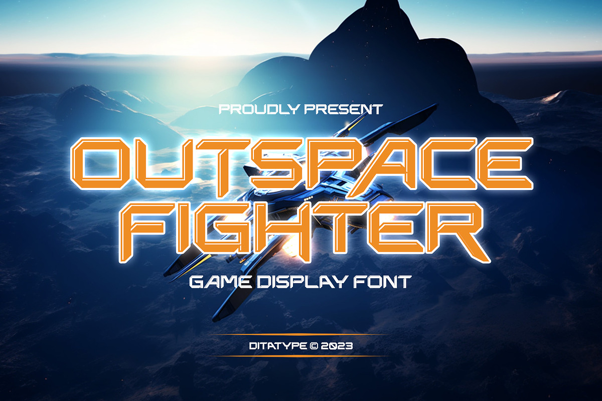 Outspace Fighter, a Symbol Font by Ditatype (Photo 1 of 10)