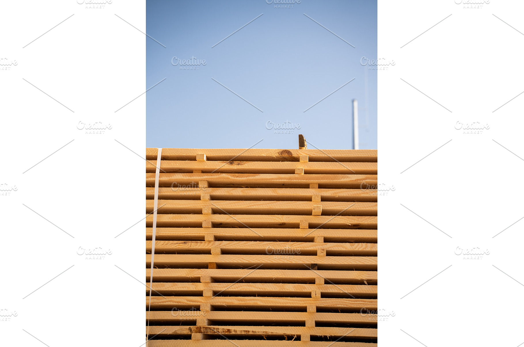 Industrial stack of sawn timber, an Industrial Photo by volodymyrshtun13795