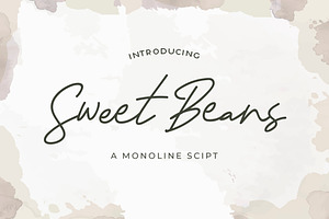Sweet Beans - Monoline Script, a Script Font by Typefactoryco
