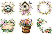 Watercolor Rustic Spring Clipart, an Illustration by Designking (Thumbnail 4 of 5)