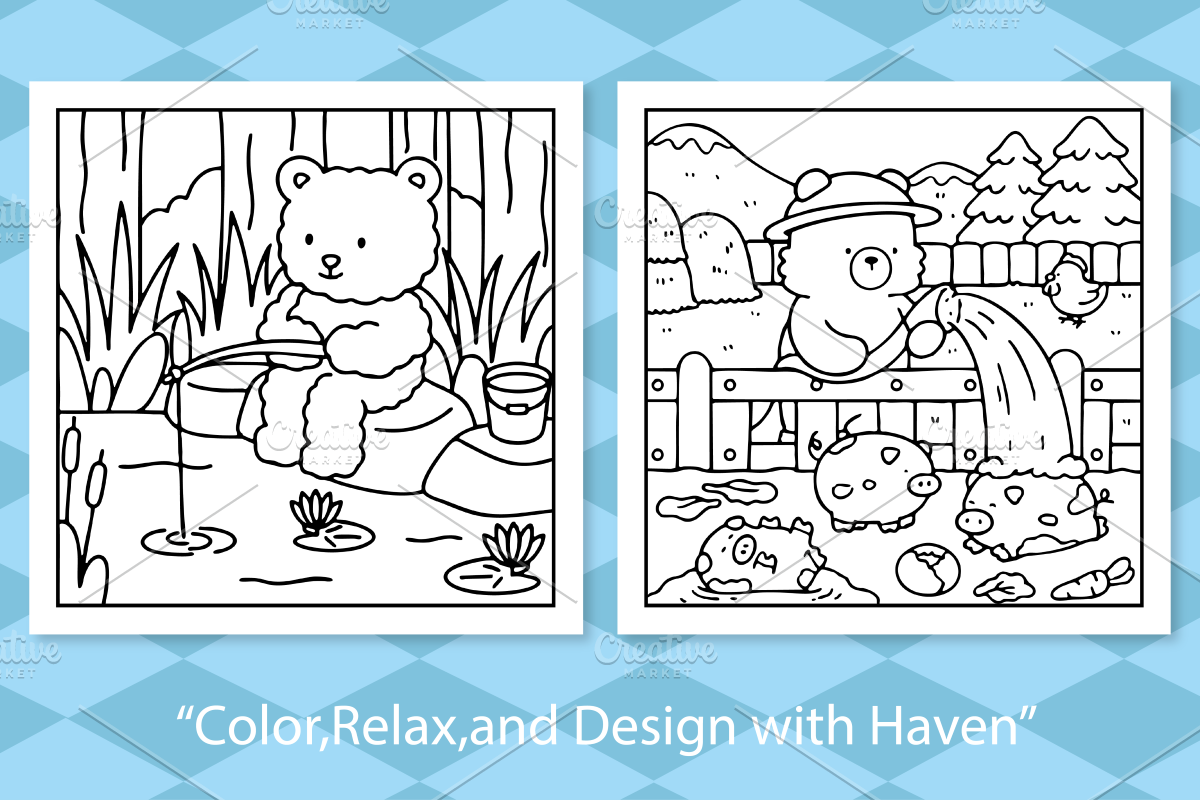 LaLa Friends Coloring Pages, a Decorative Illustration by Coco Bloom (Photo 3 of 6)