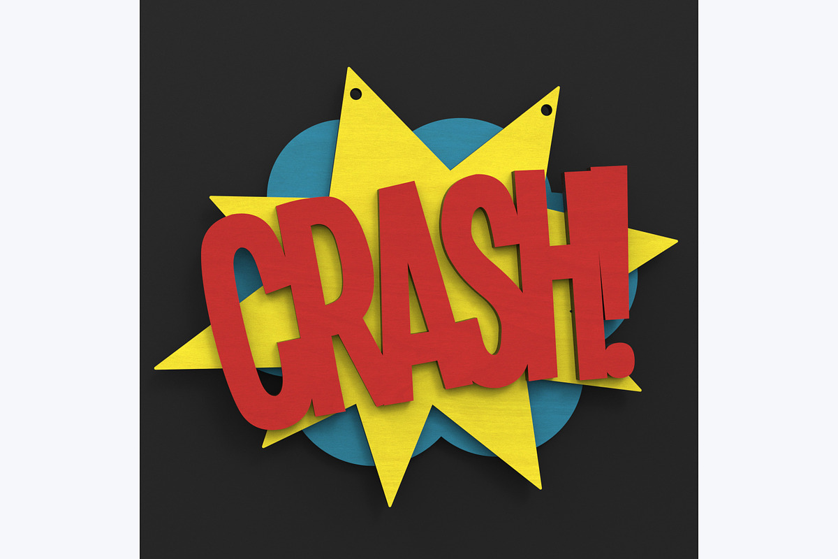 Super Hero Comic Book Signs Svg Files