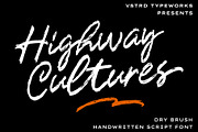 Highway Cultures - Dry Brush Script, a Handwritten Font by VASTARD STUDIO (Thumbnail 1 of 10)