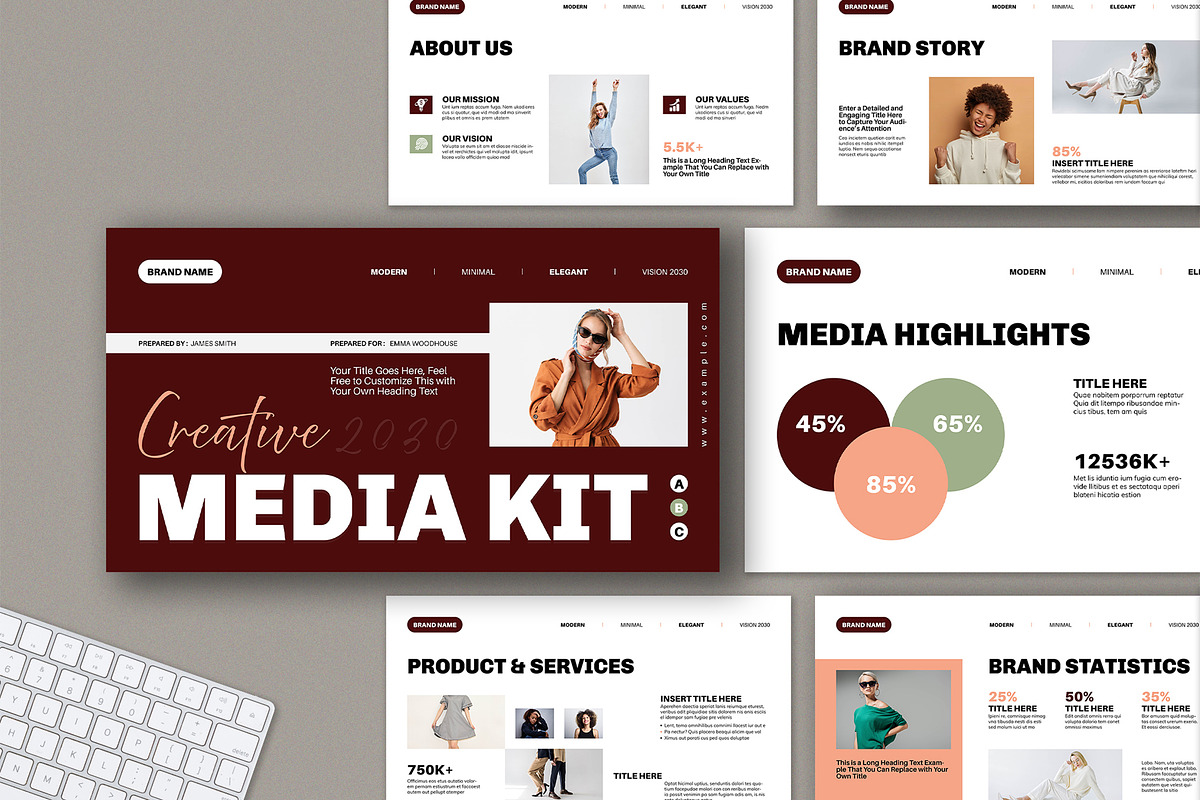 Media Press Kit Presentation, a Presentation Template by Mighty-Slide (Photo 1 of 4)
