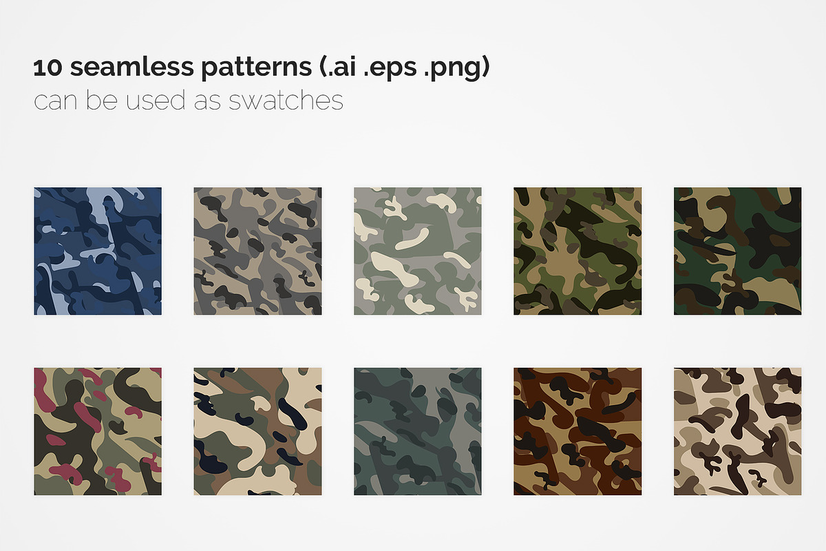 USA Camouflage Seamless Patterns, a Pattern Graphic by 3Y_Design (Photo 2 of 6)