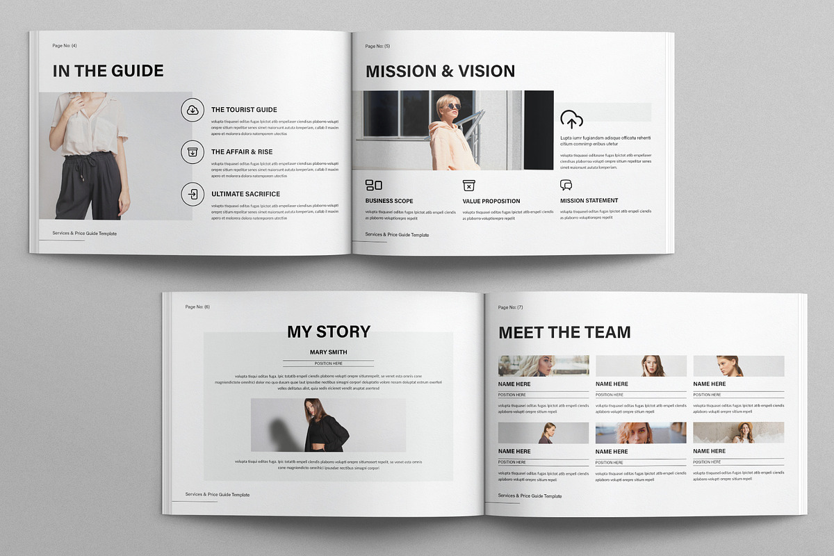 Service & Pricing Guide Template, a Brochure Template by E-Type (Photo 3 of 7)