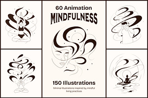 Mindfulness Illustration Bundle, a Person Illustration by Prosymbols
